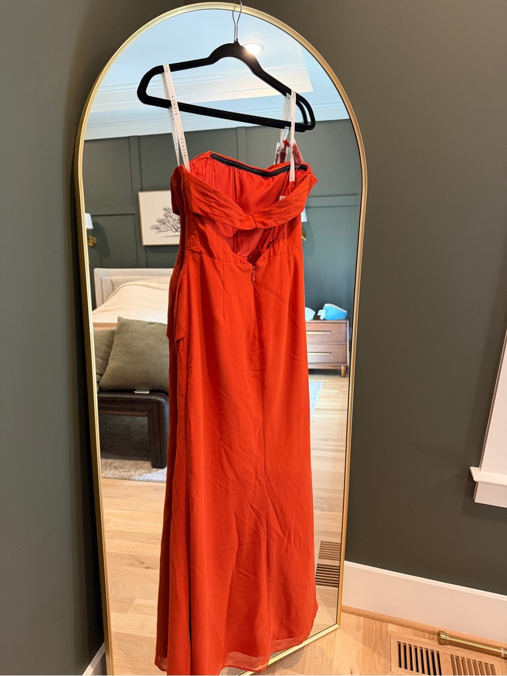 Azazie Strapless or Spaghetti strap Paprika Evening or Bridesmaid Gown - Picture 4 of 7